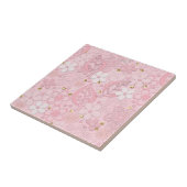 ピンクの紙の花 タイル (側面)