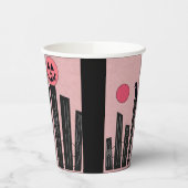 ピンクの紙カップのハロウィーンシーン 紙コップ (左)