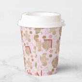 ピンクの紙カップ付きストライプクリスマスCookie 紙コップ (右)