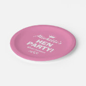 ピンクの紙プレートおもしろいのパーティー夜 ペーパープレート (アングル)