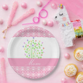 ピンクの紙プレートは任意の大事な行事にパーソナライズ ペーパープレート (パーティー)