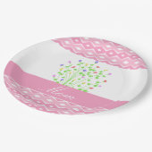 ピンクの紙プレートは任意の大事な行事にパーソナライズ ペーパープレート (アングル)