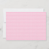 ピンクの紙吹雪の最初の誕生日パーティーの写真 招待状 (裏面)