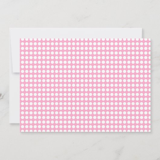 ピンクの紙吹雪の最初の誕生日パーティーの写真 招待状 (裏面)