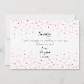 ピンクの紙吹雪は私のジュニアの花嫁のメイドになる 招待状 (裏面)