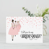 ピンクの紙吹雪は私の花嫁のエスニックになる 招待状 (スタンド正面)