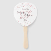 ピンクの紙吹雪円 ハンドファン (正面)