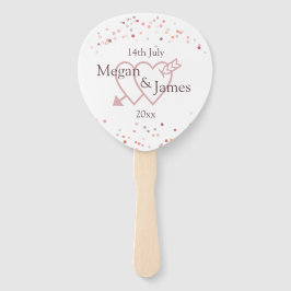 ピンクの紙吹雪円 ハンドファン