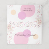 ピンクの紙吹雪円 プレイスカード (外部開封)