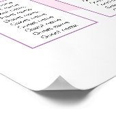 ピンクの紙吹雪円 ポスター (角)