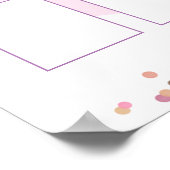 ピンクの紙吹雪空白のサークル12テーブルのシーティングプラン ポスター (角)