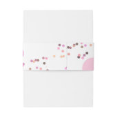 ピンクの紙吹雪結婚円 招待状ベリーバンド (裏面例)