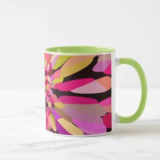 ピンクの紙吹雪花 マグカップ (右)