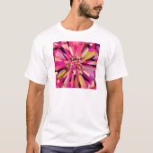 ピンクの紙吹雪花 Tシャツ (正面)