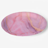 ピンクの紙皿 ペーパープレート (アングル)