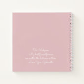 ピンクの素晴らしい友人の元気づけ応援アップ ノートブック (裏面)