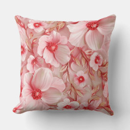 ピンクの素晴らしい大きなフローラ クッション