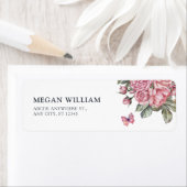 ピンクの素朴なバラフローラ ラベル (インサイチュ)