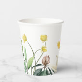 ピンクの素朴なバラフローラ 紙コップ (正面)