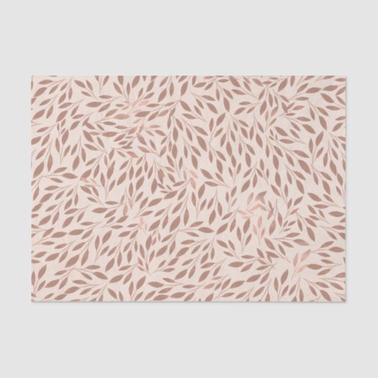 ピンクの素朴な葉のボタニカル グラム ブライズ シャワー 薄葉紙 (正面)