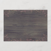 ピンクの素朴フローラ国の結婚式 エンクロージャーカード (裏面)