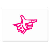 ピンクの索引 テーブルナンバー (正面)