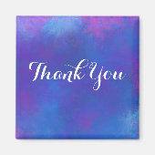 ピンクの紫と青の夢の抽象芸術ありがとう マグネット (正面)