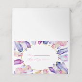 ピンクの紫と黄色の結晶の場所の名前 プレイスカード (外部開封)