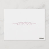 ピンクの紫の花が私の花嫁のカードになる ポストカード (裏面)