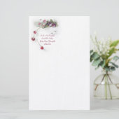 ピンクの紫色のスイートピー 便箋 (スタンド正面)