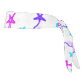 ピンクの紫色のドードルクリスマスツリーの星のホリデーパ タイヘッドバンド (回転90)