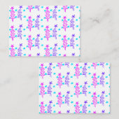 ピンクの紫色のドードルクリスマスツリーの星のホリデーパ ノートカード (正面/裏面)