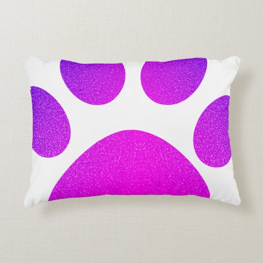ピンクの紫色のポープリントグリタリーギフトグラデーション2023 アクセントクッション (正面)