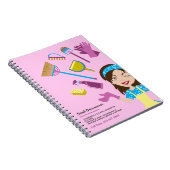ピンクの紫色の守衛兵の漫画ブランド ノートブック (右側)