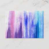 ピンクの紫色の水のペンキは水彩画の絵画をなでます 名刺 (裏面)