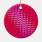 ピンクの紫色の芸術 セラミックオーナメント (裏面)