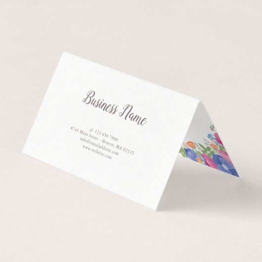 ピンクの紫色の野生の花の花束-ギフト券 (裏面)