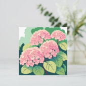 ピンクの紫陽花の低木カード (スタンド正面)