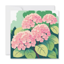 ピンクの紫陽花の低木カード