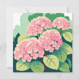 ピンクの紫陽花の低木カード