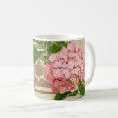 ピンクの紫陽花の房 コーヒーマグカップ (正面右)