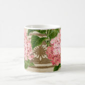 ピンクの紫陽花の房 コーヒーマグカップ (中央)