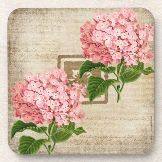 ピンクの紫陽花の房 II コースター (正面)