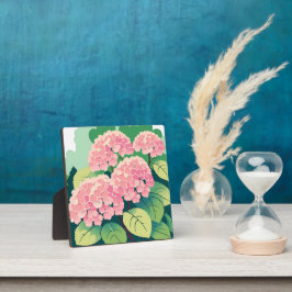 ピンクの紫陽花の花の絵画 フォトプラーク