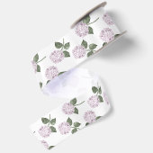 ピンクの紫陽花の花 サテンリボン (裏面)
