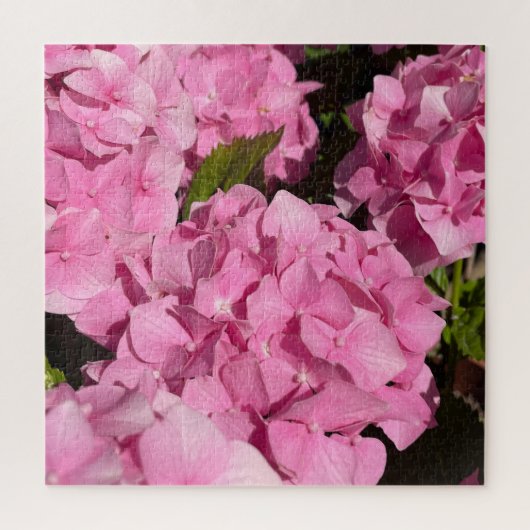 ピンクの紫陽花 ジグソーパズル (縦)