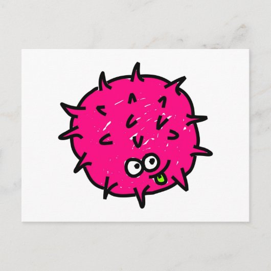 ピンクの細菌 ポストカード (正面)