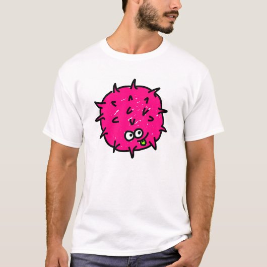 ピンクの細菌 Tシャツ (正面)