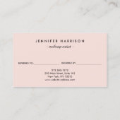 ピンクの紹介カードのラグジュアリーグレームリップスティックパターン 紹介カード (裏面)