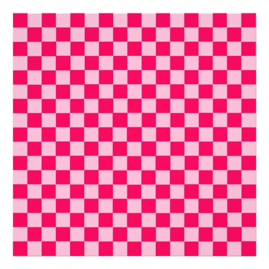 ピンクの組み合わせクラシックチェッカーボード(STaylor) フォトプリント (正面)